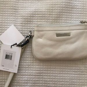 Calvin Klein white wristlet